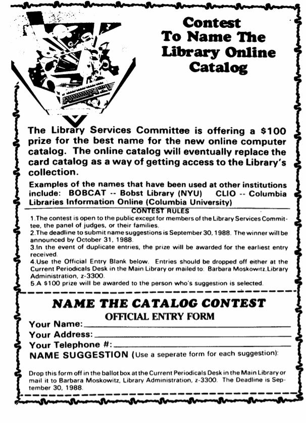 catalog contest