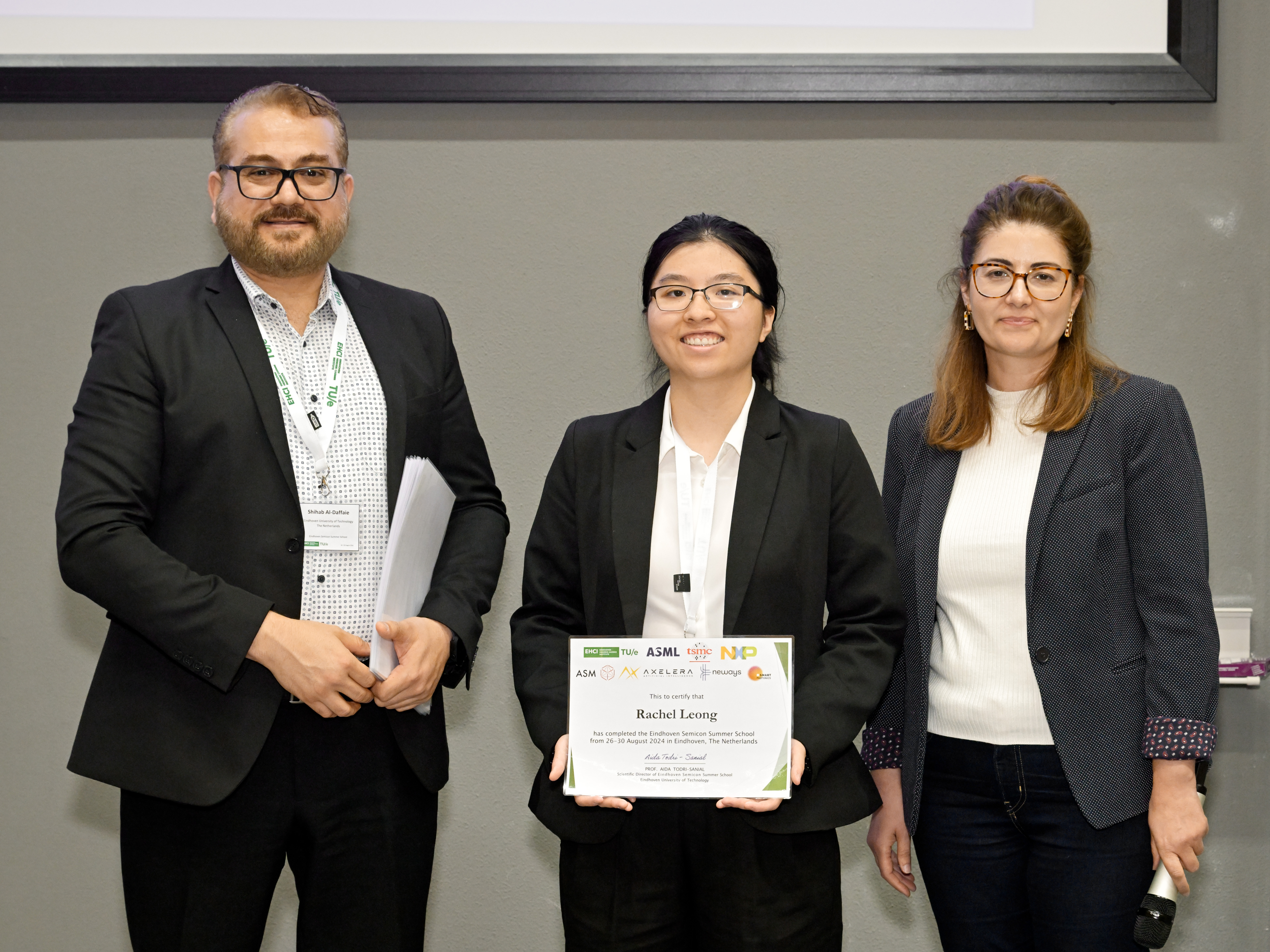 Rachel Leong is Awarded 2nd Best Student Project at the Eindhoven Semiconductor Summer School (ESSS)