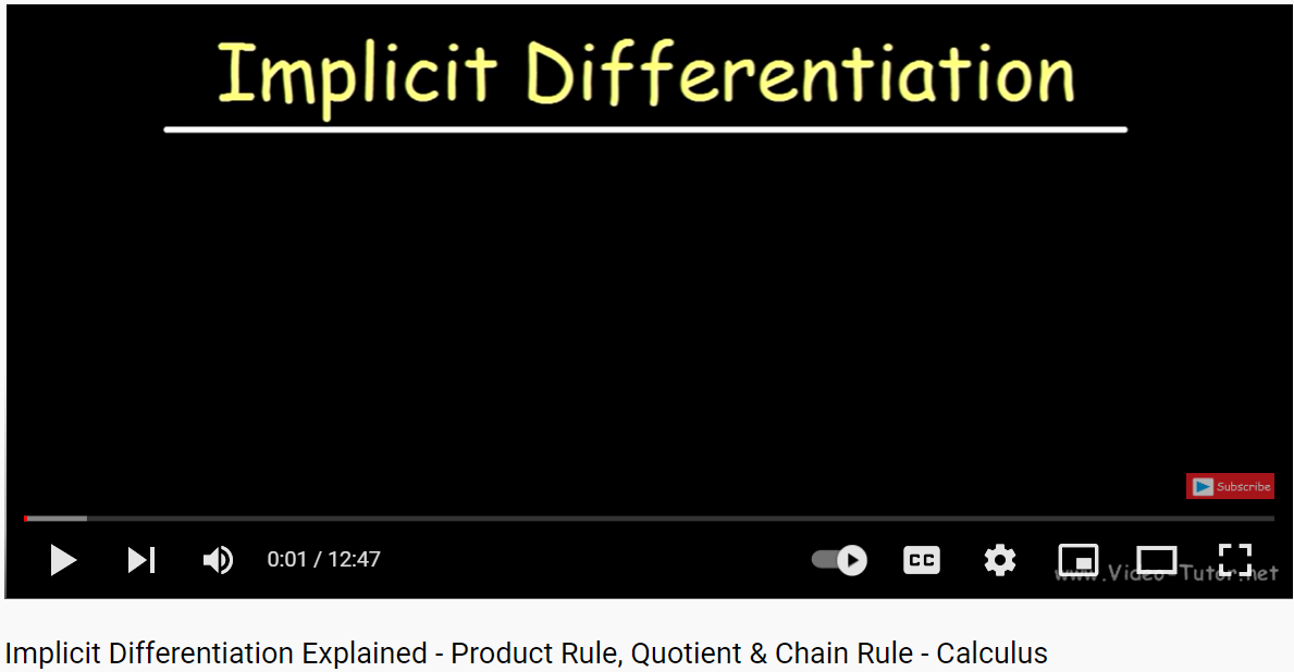 Implicit Differentiation Explained - Product Rule, Quotient & Chain Rule - Calculus