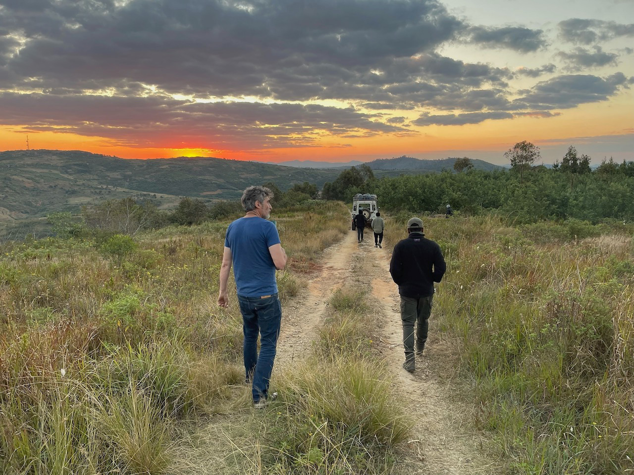 Sunset on the Madagascar High Plateau