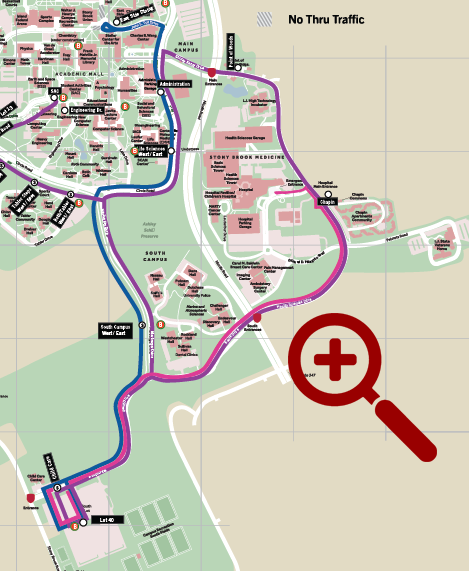 map of east campus routes
