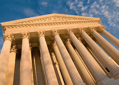 Front steps of the US Supreme Court Building