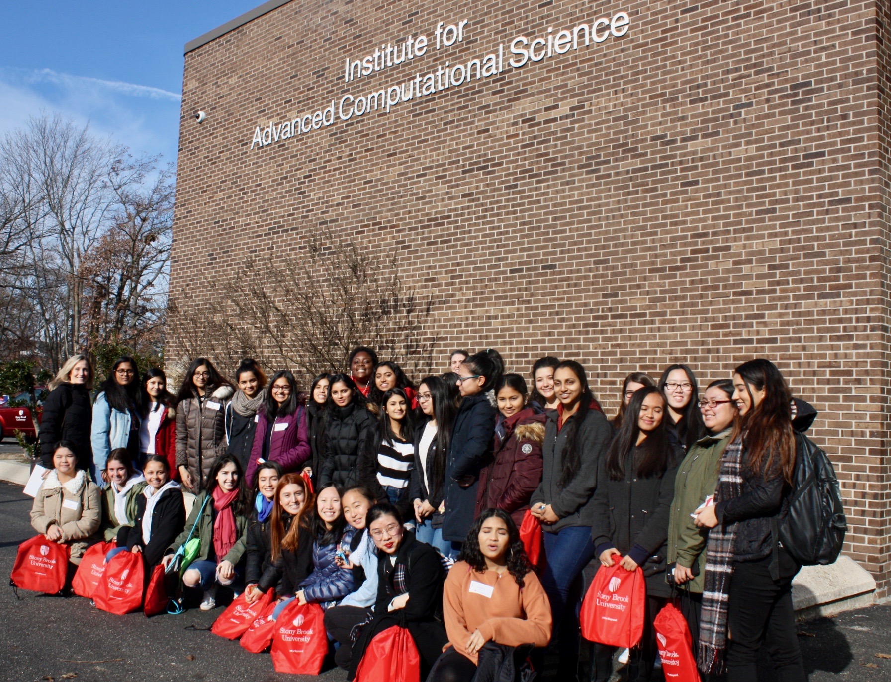 Girls in front of IACS