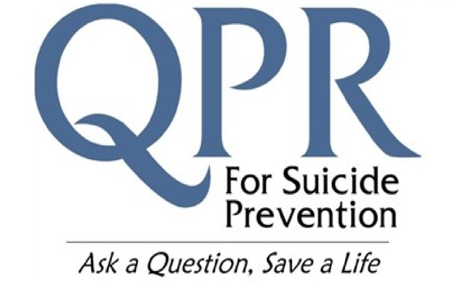 Letters "QPR" and then text that reads "ask a question, save a life"